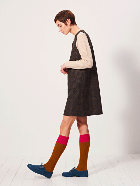 ROBE IDEAL  Flanelle checks , Prêt-à-porter Bensimon