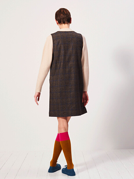 ROBE IDEAL  Flanelle checks , Prêt-à-porter Bensimon