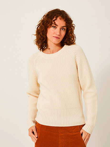 PULL INDICO  Ecru , Prêt-à-porter Bensimon