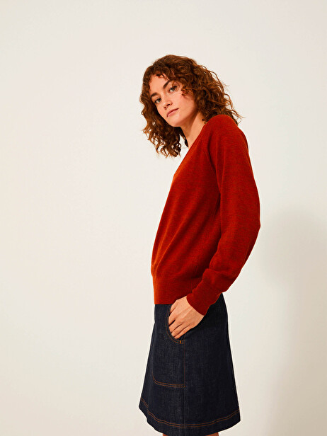 PULL JULIA  Brique , Prêt-à-porter Bensimon