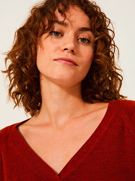 PULL JULIA  Brique , Prêt-à-porter Bensimon