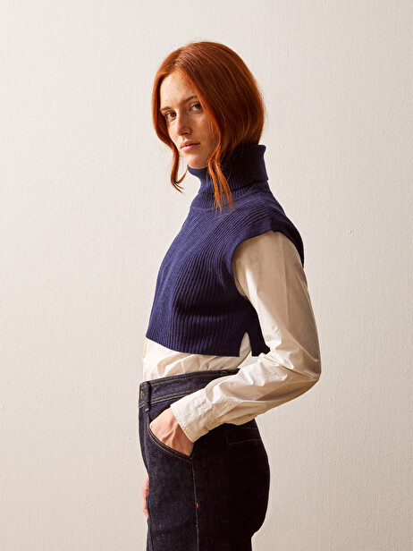 COL KLOE  Bleu nuit , Prêt-à-porter Bensimon