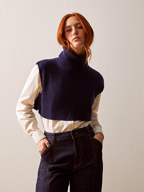 COL KLOE  Bleu nuit , Prêt-à-porter Bensimon