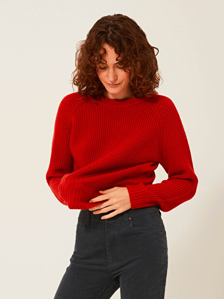 PULL INDICO  Flamme , Prêt-à-porter Bensimon