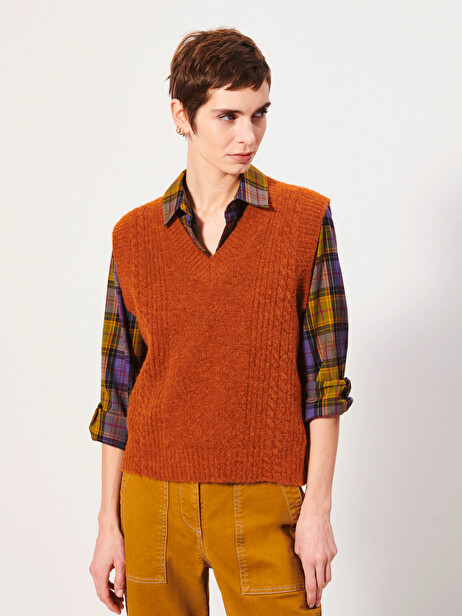 PULL KATIA  Paprika , Prêt-à-porter Bensimon