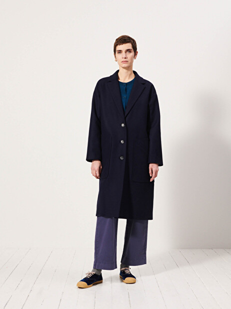 MANTEAU KACEY  Marine , Prêt-à-porter Bensimon