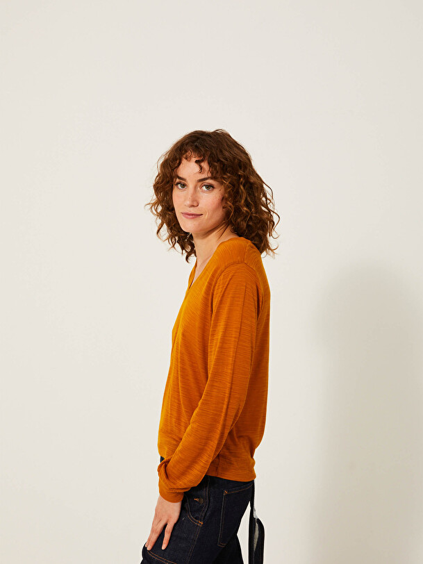 TEE SHIRT HARRIS ML  Miel , Pr&ecirc;t-&agrave;-porter Bensimon