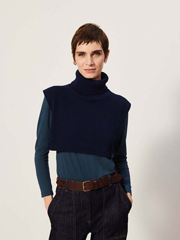 COL KLOE  Bleu nuit , Pr&ecirc;t-&agrave;-porter Bensimon