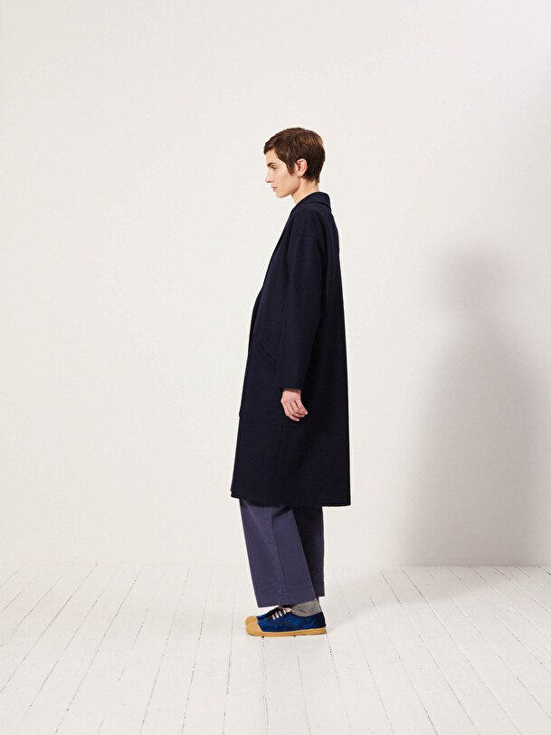 MANTEAU KACEY  Marine , Pr&ecirc;t-&agrave;-porter Bensimon