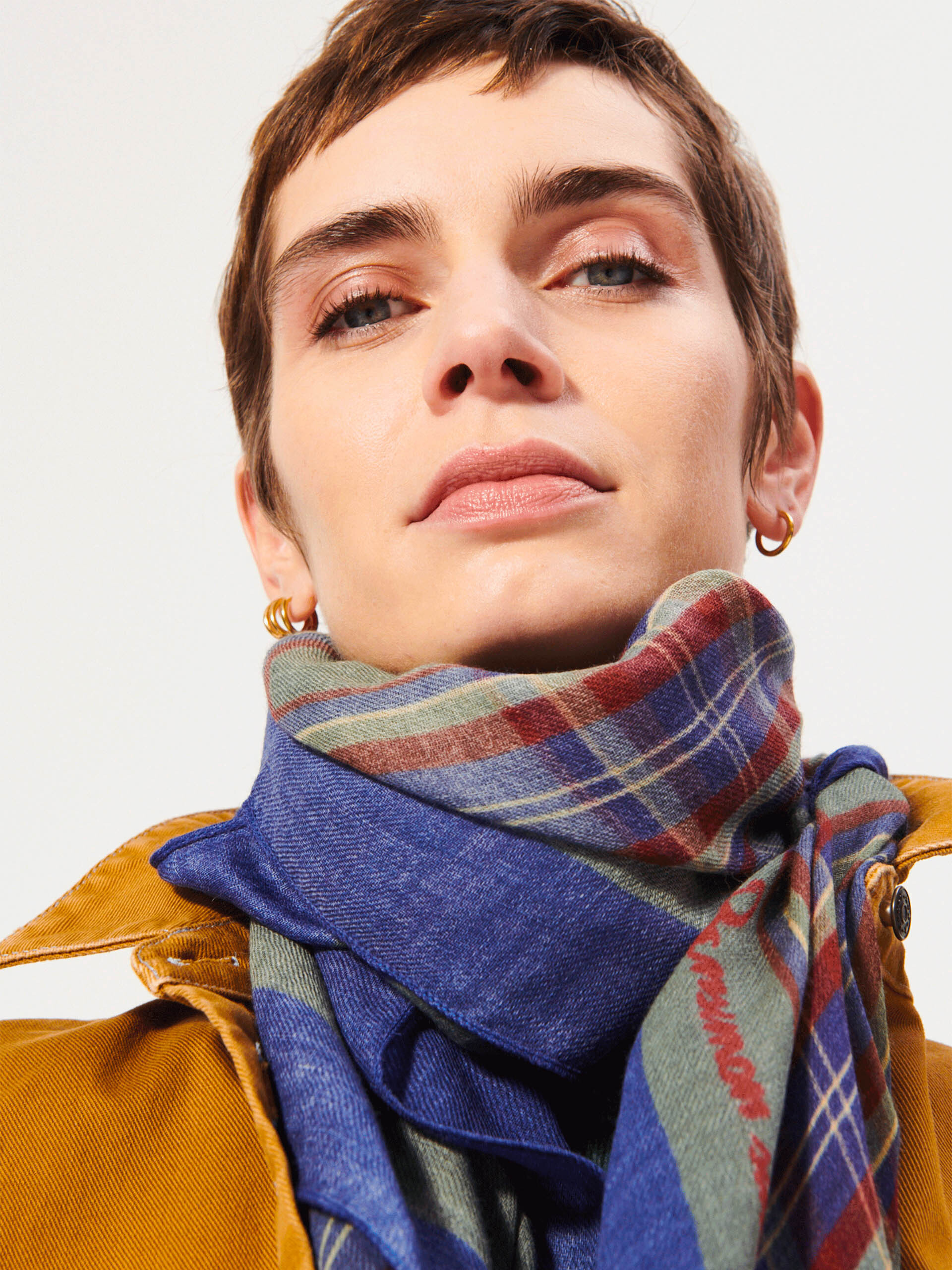 FOULARD  Carreaux d'hiver , Pr&ecirc;t-&agrave;-porter Bensimon