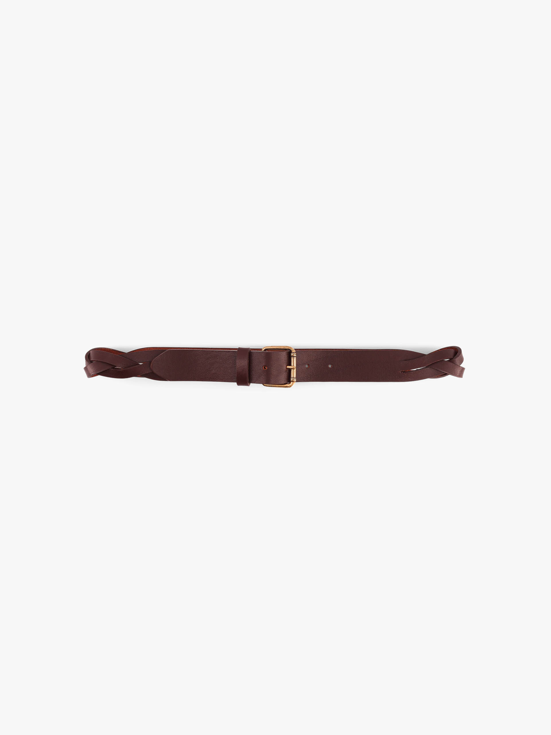 CEINTURE TRESSEE  Cognac , Pr&ecirc;t-&agrave;-porter Bensimon