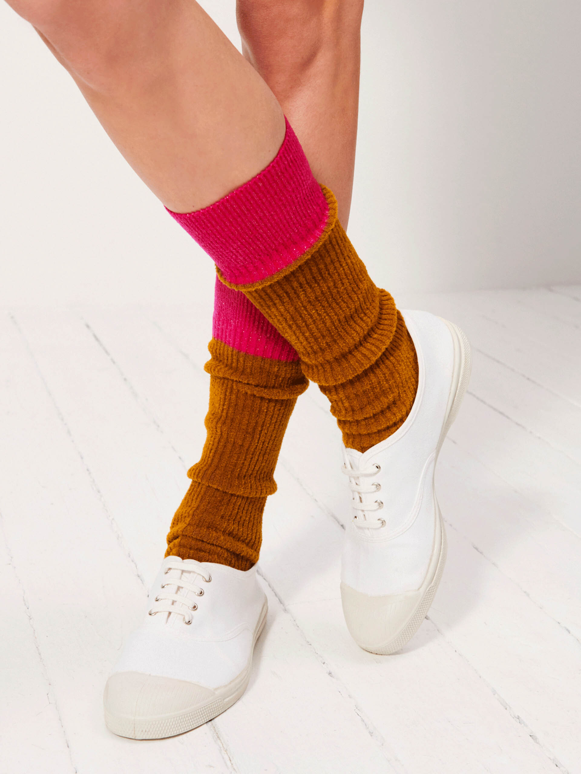 CHAUSSETTES  Ocre , Pr&ecirc;t-&agrave;-porter Bensimon