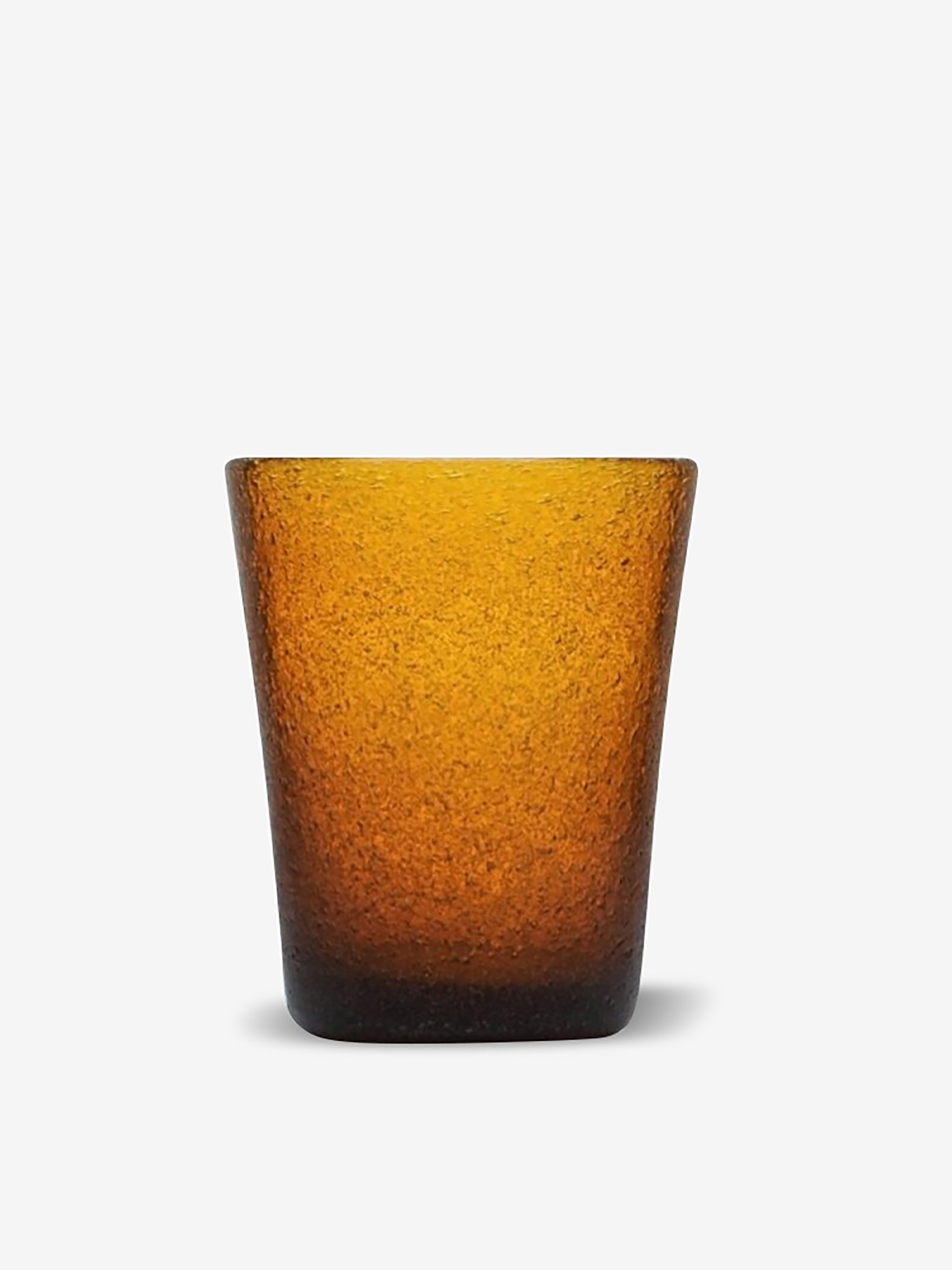 VERRE A EAU BUBBLE AMBRE - ZANI SERAFINO  Ambre , Maison Bensimon