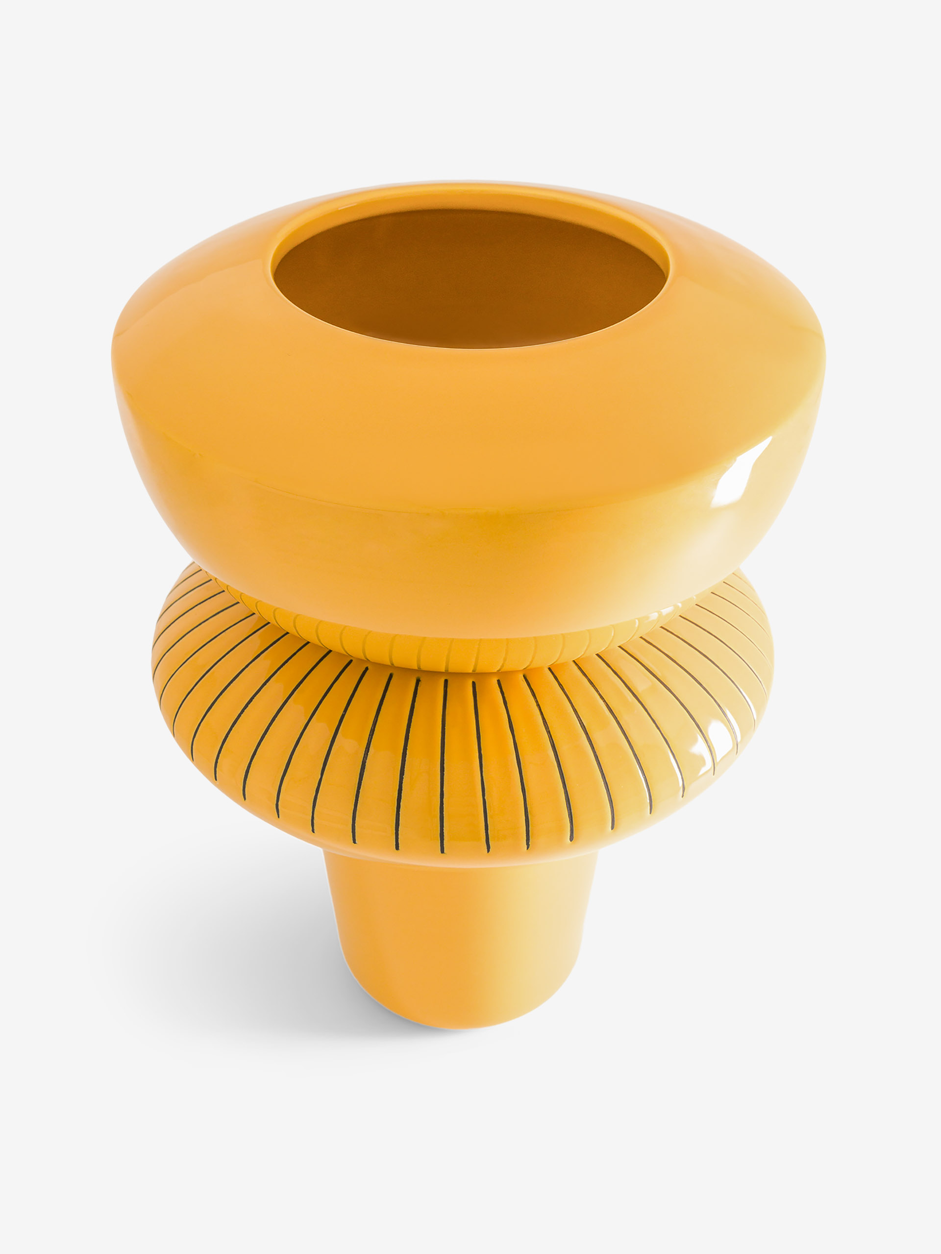 VASE MILLER L YELLOW H25 Jaune , Maison Bensimon