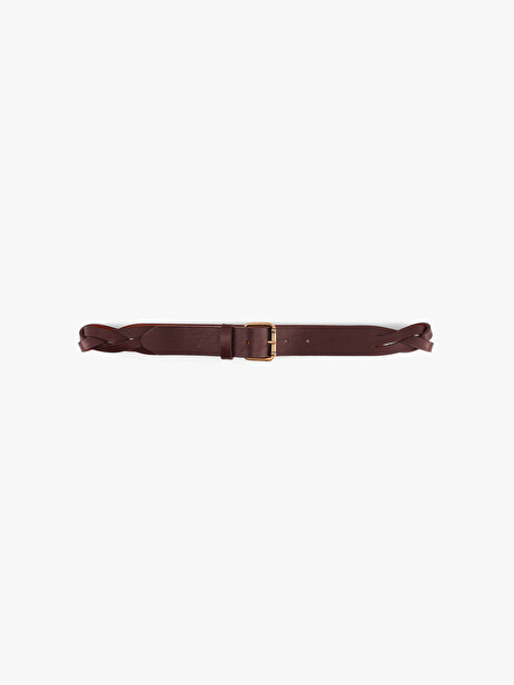 CEINTURE TRESSEE  Cognac , Prêt-à-porter Bensimon