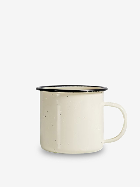 MUG METAL EMAILLE ECRU - SAGAFORM  Ecru , Maison Bensimon