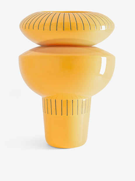 VASE NELSON M YELLOW H21  Jaune , Maison Bensimon