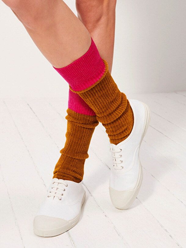 CHAUSSETTES  Ocre , Pr&ecirc;t-&agrave;-porter Bensimon
