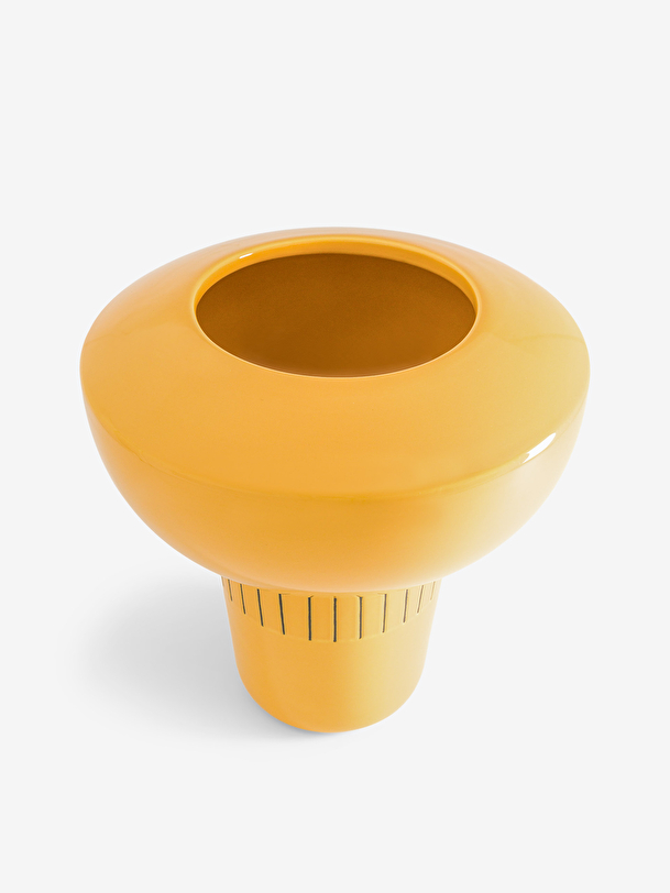 VASE MILLER L YELLOW H25 Jaune , Maison Bensimon