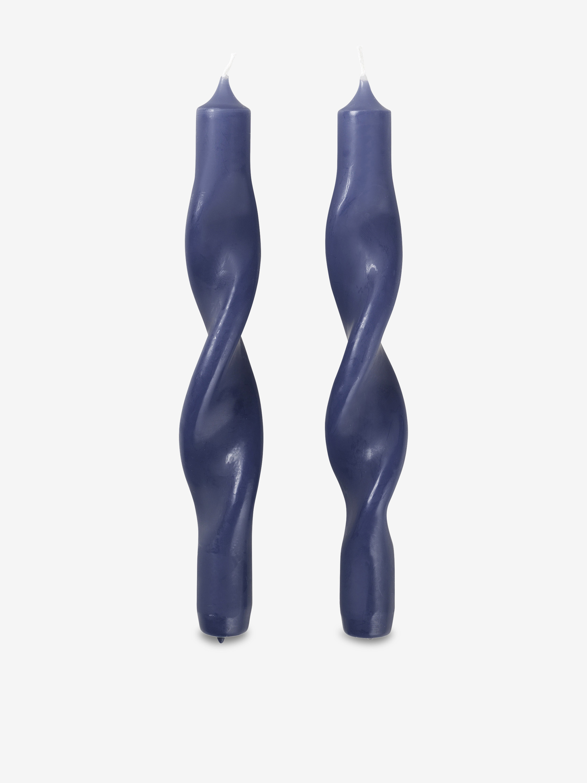 2 BOUGIES TWIST BLEU - BROSTE COPENHAGEN Bleu nuit , Maison Bensimon