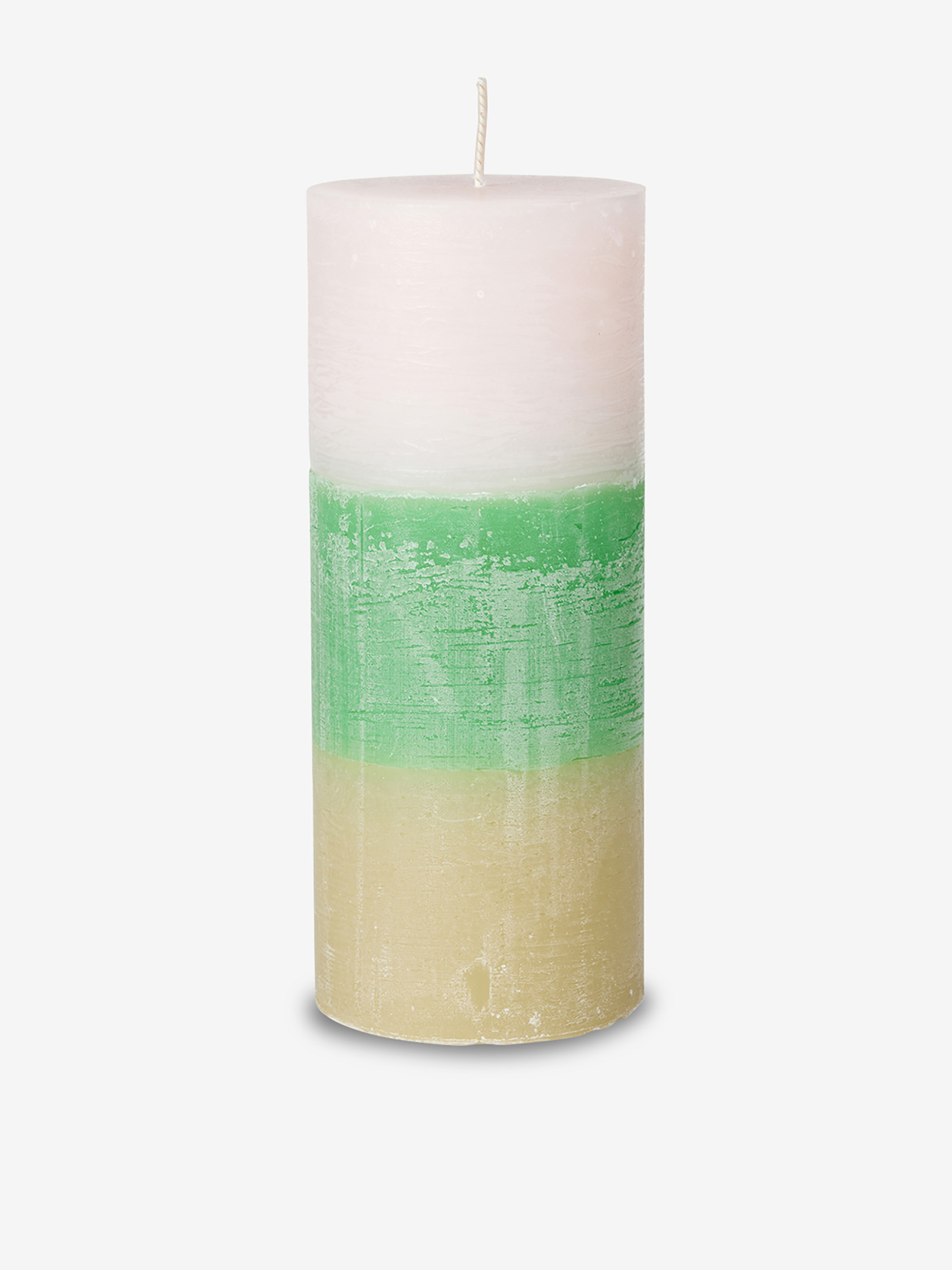 BOUGIE TRICOLORE BLANC VERT BEIGE 76H - BROSTE COPENHAGEN Vert , Maison Bensimon
