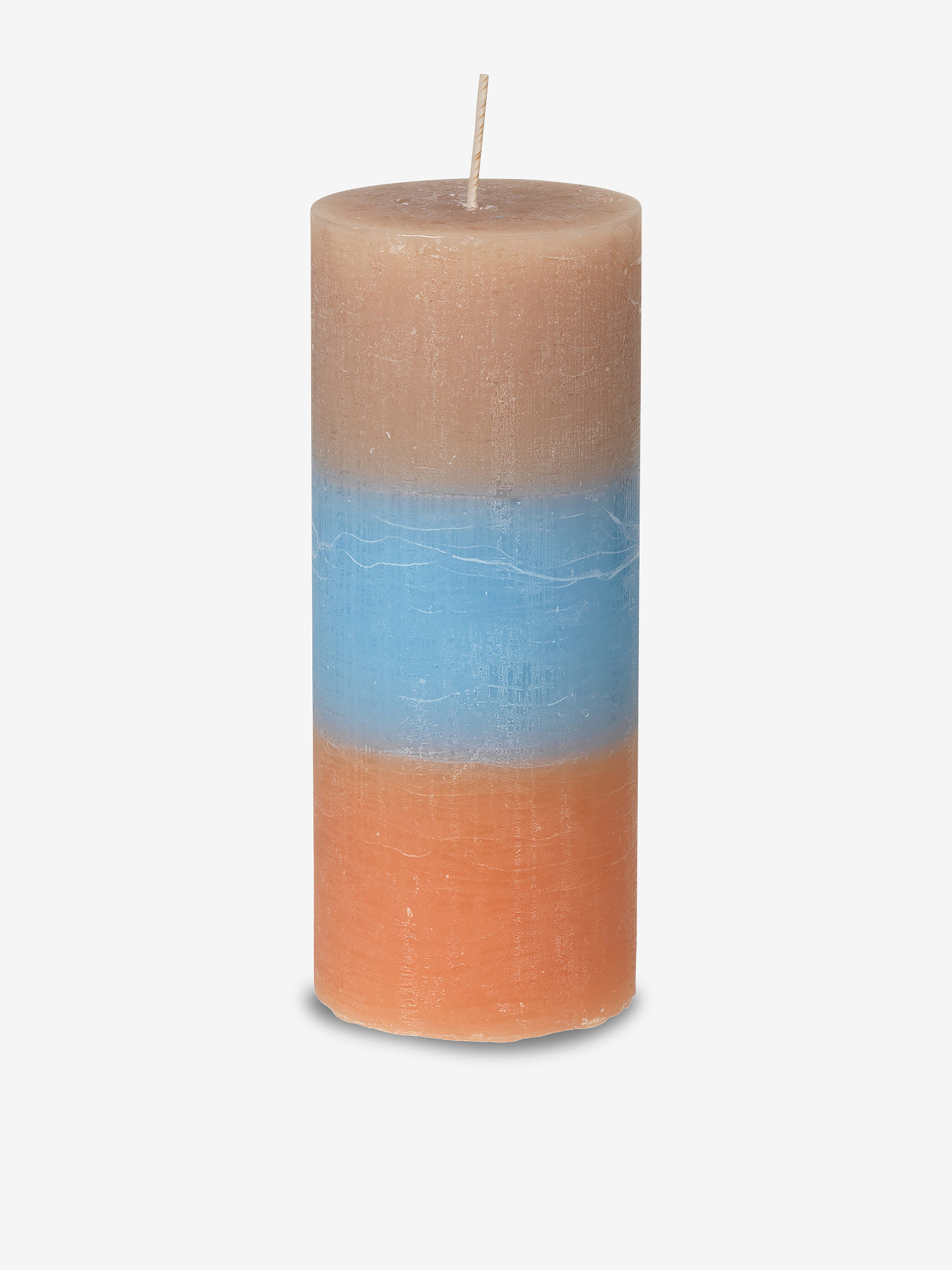 BOUGIE TRICOLORE BRUN BLEU CORAIL - BROS... Brun/bleu , Maison Bensimon