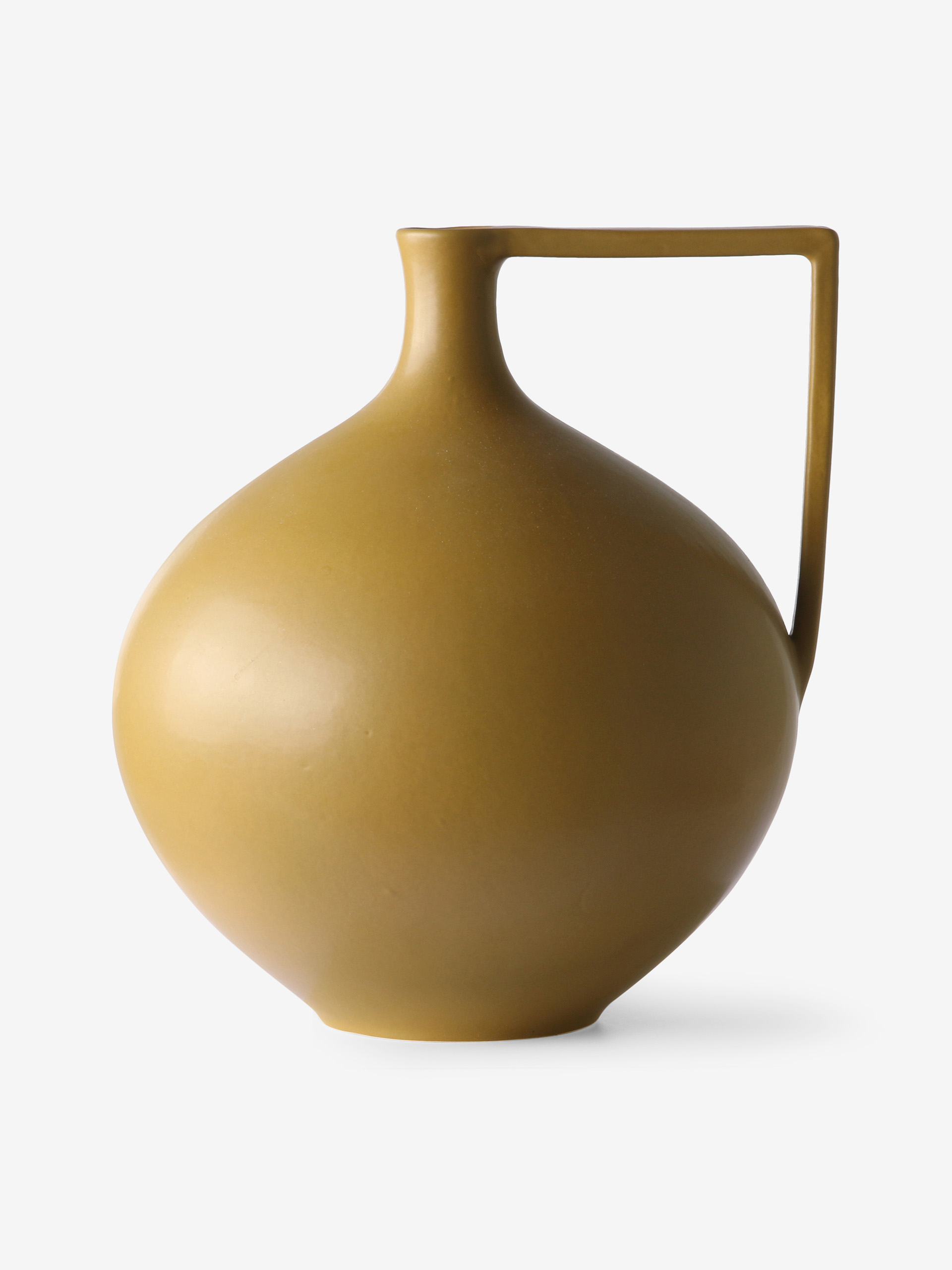 VASE PICHET CERAMIQUE MOUTARDE 26X23CM -... Moutarde , Maison Bensimon