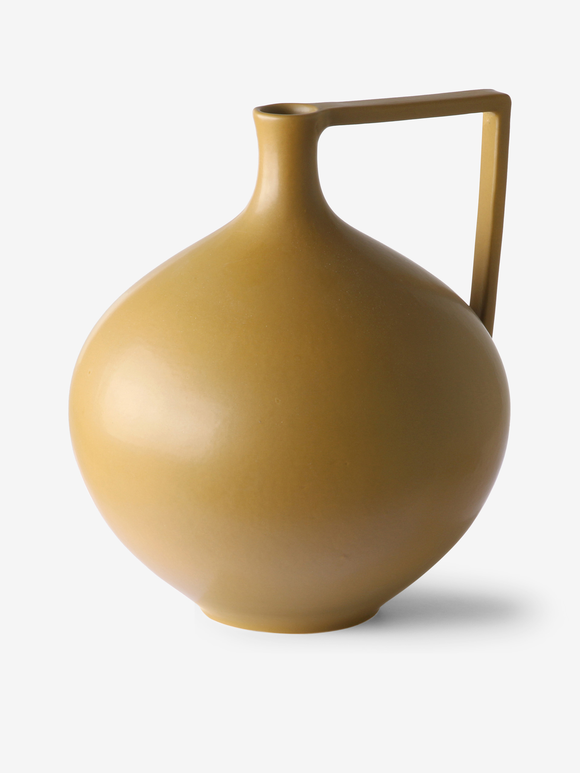 VASE PICHET CERAMIQUE MOUTARDE 26X23CM -... Moutarde , Maison Bensimon