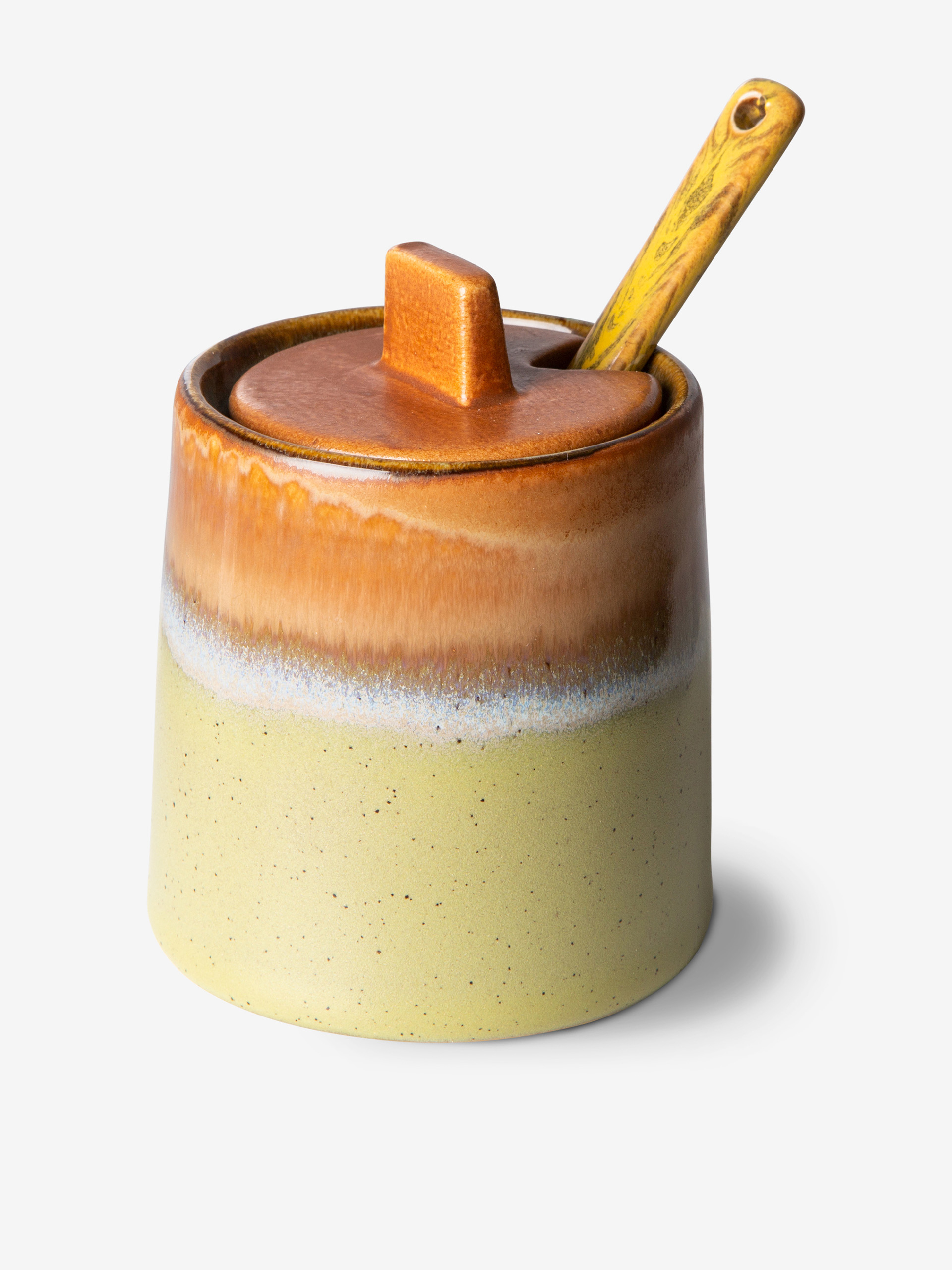 POT A LAIT ET SUCRIER 70s CERAMIQUE - HK LIVING Orange/indigo , Maison Bensimon
