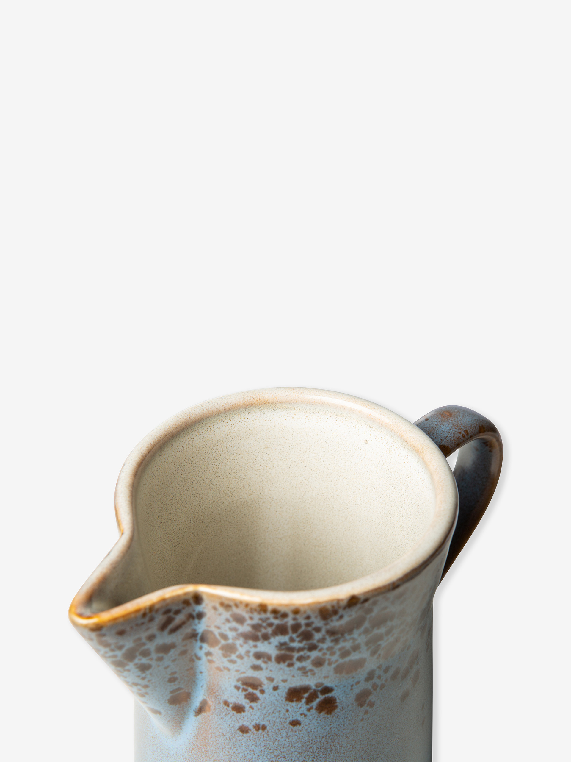 POT A LAIT ET SUCRIER 70s CERAMIQUE - HK LIVING Orange/indigo , Maison Bensimon