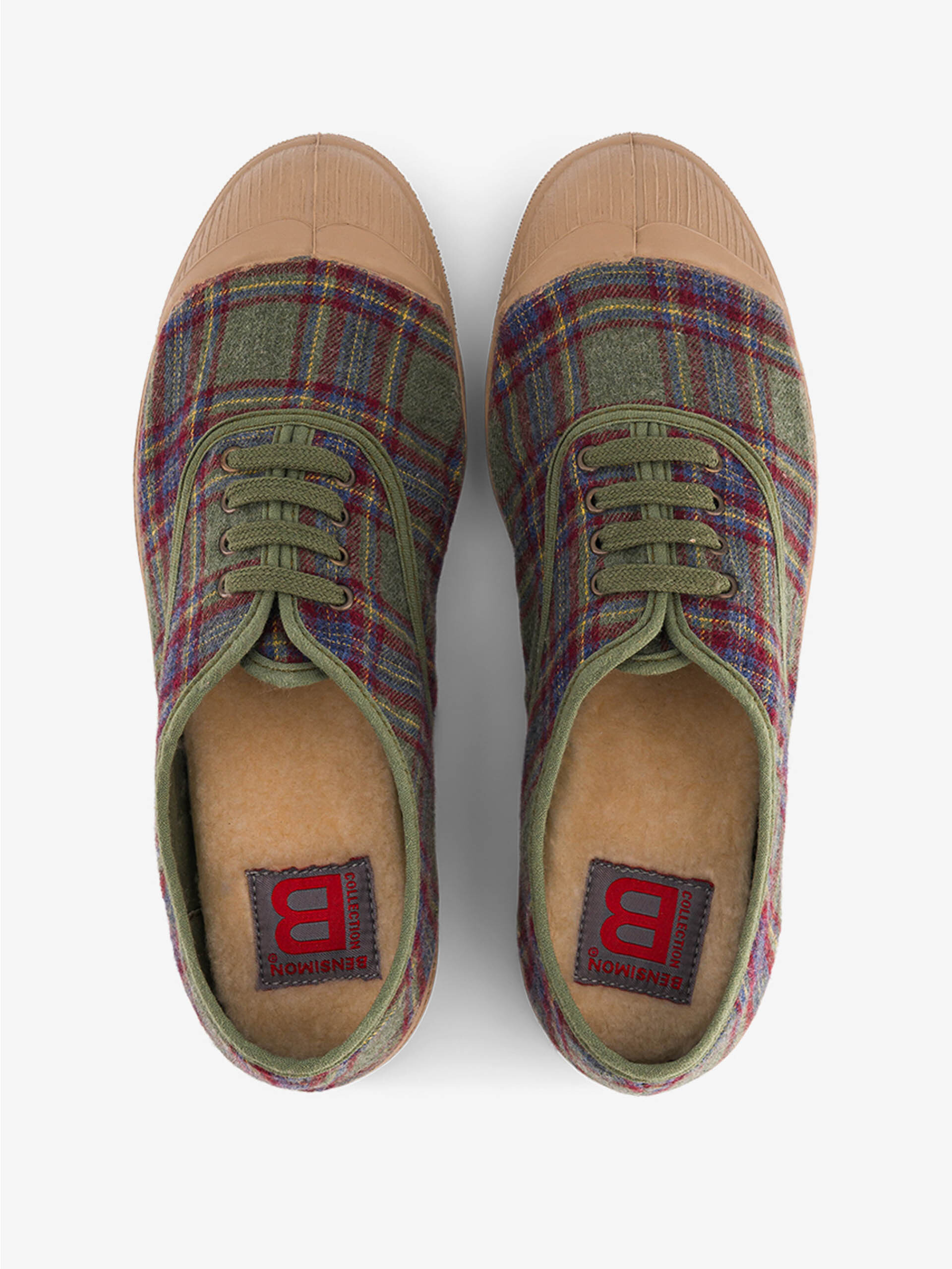 TENNIS LACET FEMME CHECKS D'AUTOMNE  Carreaux d'automne , Tennis & Chaussures Bensimon