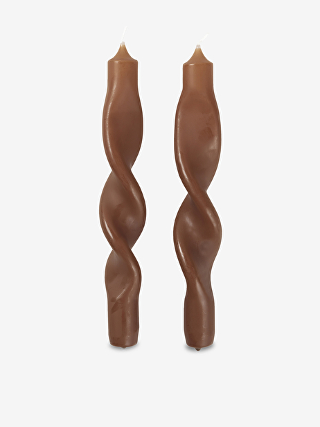 2 BOUGIES TWIST TERRACOTTA - BROSTE COPE...  Terracotta , Maison Bensimon
