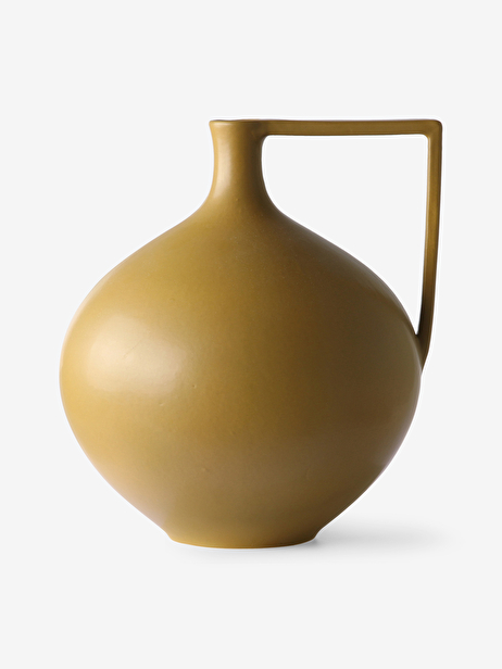 VASE PICHET CERAMIQUE MOUTARDE 26X23CM -...  Moutarde , Maison Bensimon