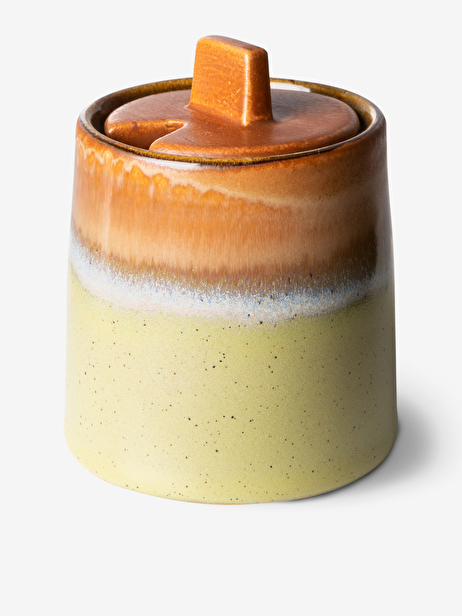 POT A LAIT ET SUCRIER 70s CERAMIQUE - HK LIVING  Orange/indigo , Maison Bensimon