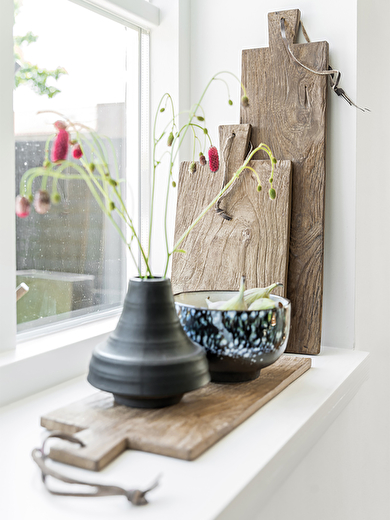 PLANCHE A DECOUPER TECK RECYCLE - HK LIVING  Naturel , Maison Bensimon