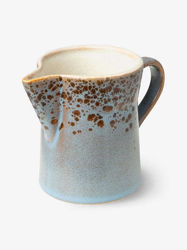 POT A LAIT ET SUCRIER 70s CERAMIQUE - HK LIVING Orange/indigo , Maison Bensimon