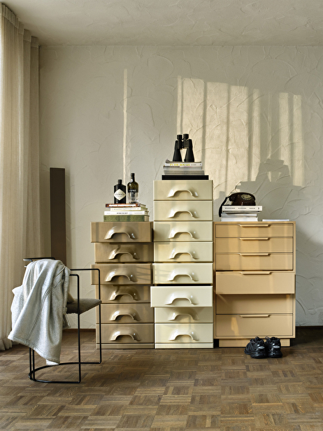 COMMODE RANGEMENT 8 TIROIRS ECRU - HK LIVING  Creme , Maison Bensimon