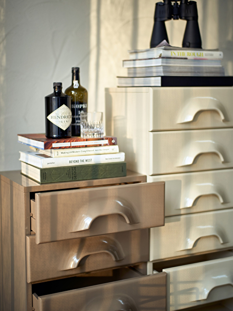 COMMODE RANGEMENT 8 TIROIRS ECRU - HK LIVING  Creme , Maison Bensimon