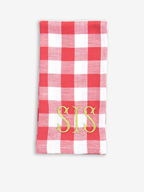 SERVIETTE BRODEE SISTER COTON ROUGE - BI...  Rouge , Maison Bensimon
