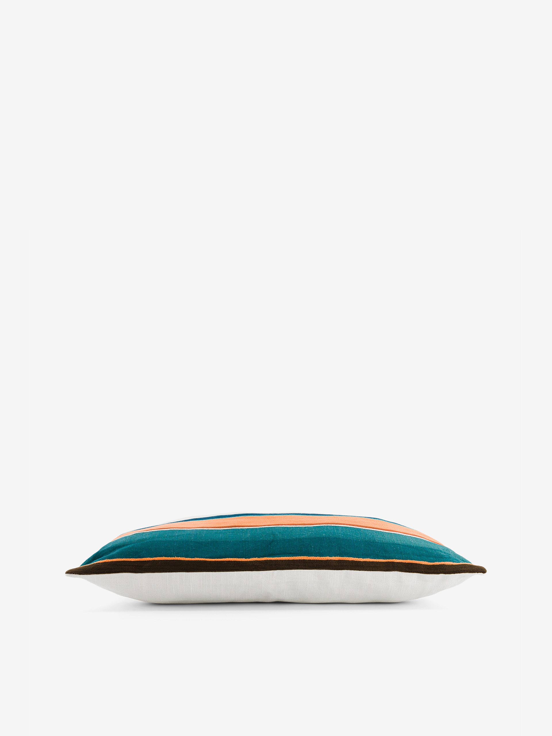 COUSSIN PETRORANGE 30X50 EFFET LIN  Orange/indigo , Maison Bensimon