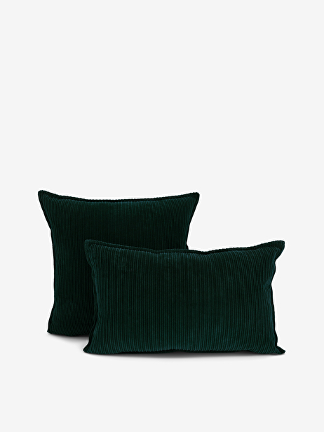 COUSSIN ROY 45X45 VELOURS COTELE VERT PIN  Pin , Maison Bensimon