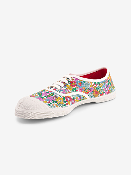 TENNIS LACETS FEMME LIBERTY  June blossom , Tennis & Chaussures Bensimon