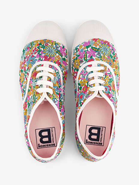 TENNIS LACETS FEMME LIBERTY  June blossom , Tennis & Chaussures Bensimon