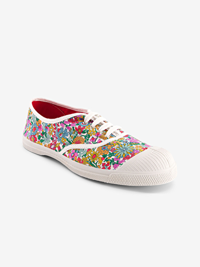 TENNIS LACETS FEMME LIBERTY  June blossom , Tennis & Chaussures Bensimon