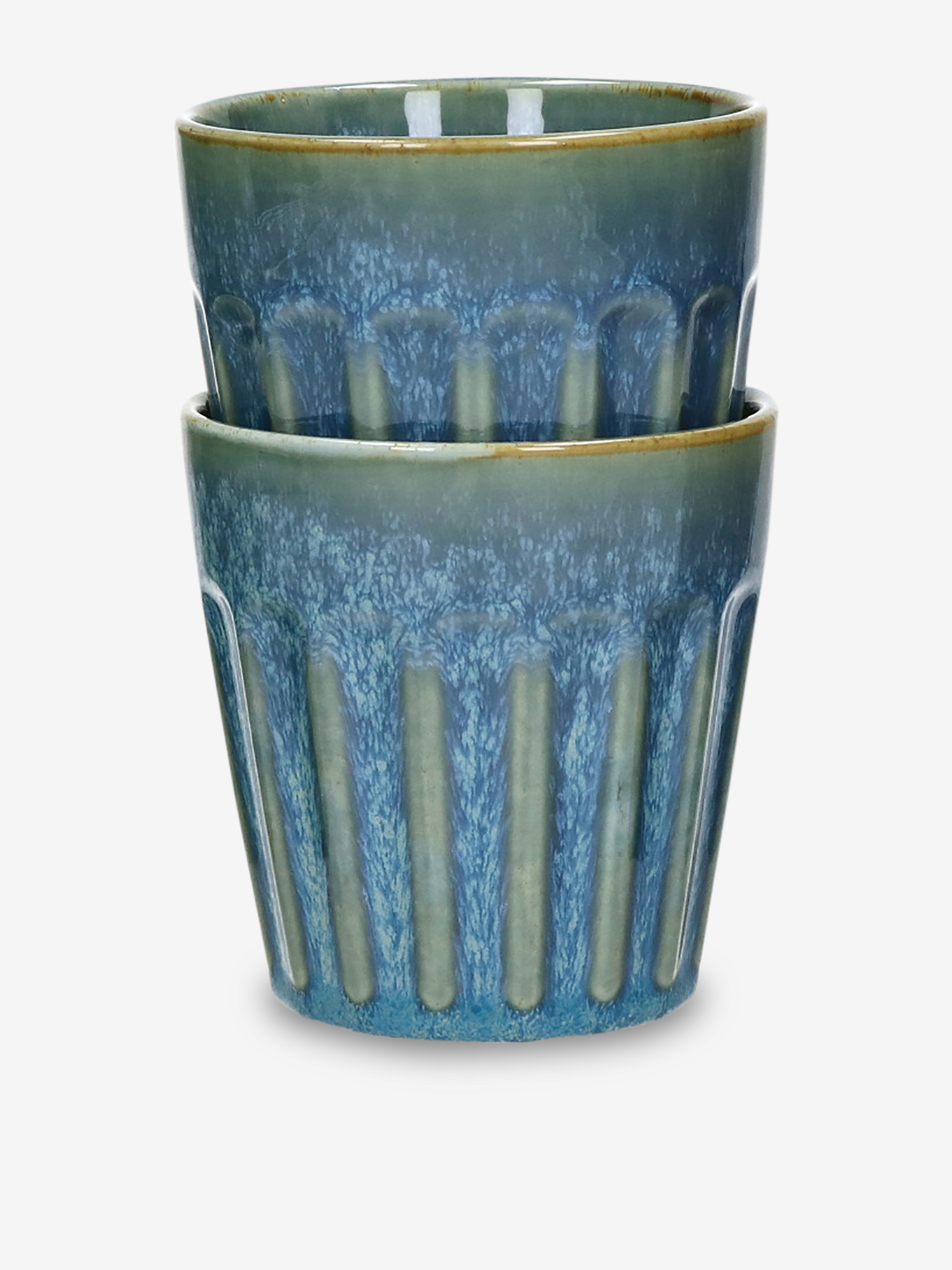 SET DE 2 VERRES RIALTO H10CM BLEU - POMAX Bleu , Maison Bensimon