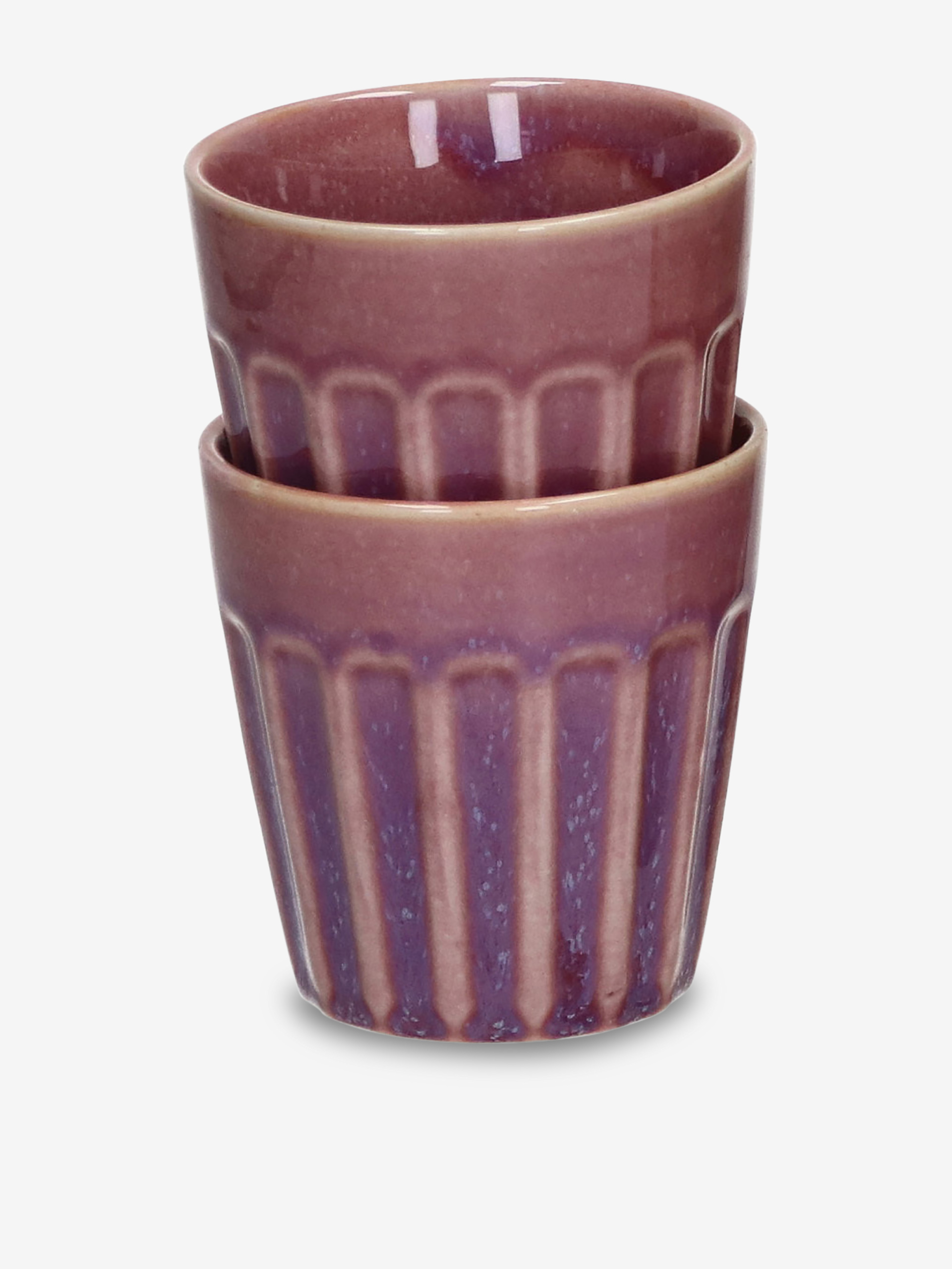 SET DE 2 VERRES RIALTO H8.5CM LILAS - POMAX Violet , Maison Bensimon
