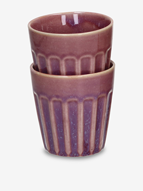 SET DE 2 VERRES RIALTO H8.5CM LILAS - POMAX  Violet , Maison Bensimon