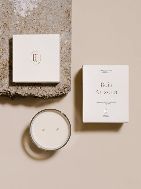 BOUGIE BOIS ARIZONA - MAISON MAISON  Blanc , Maison Bensimon