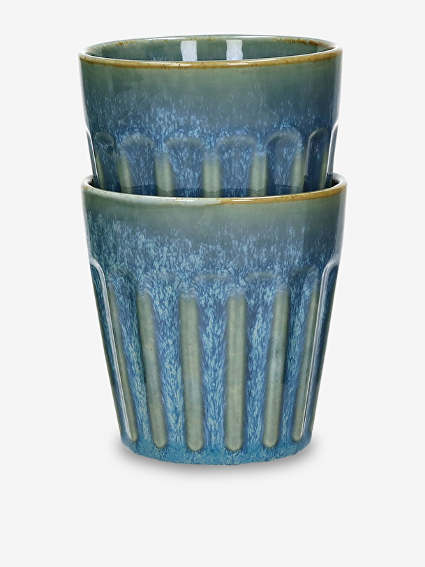 SET DE 2 VERRES RIALTO H10CM BLEU - POMAX Bleu , Maison Bensimon