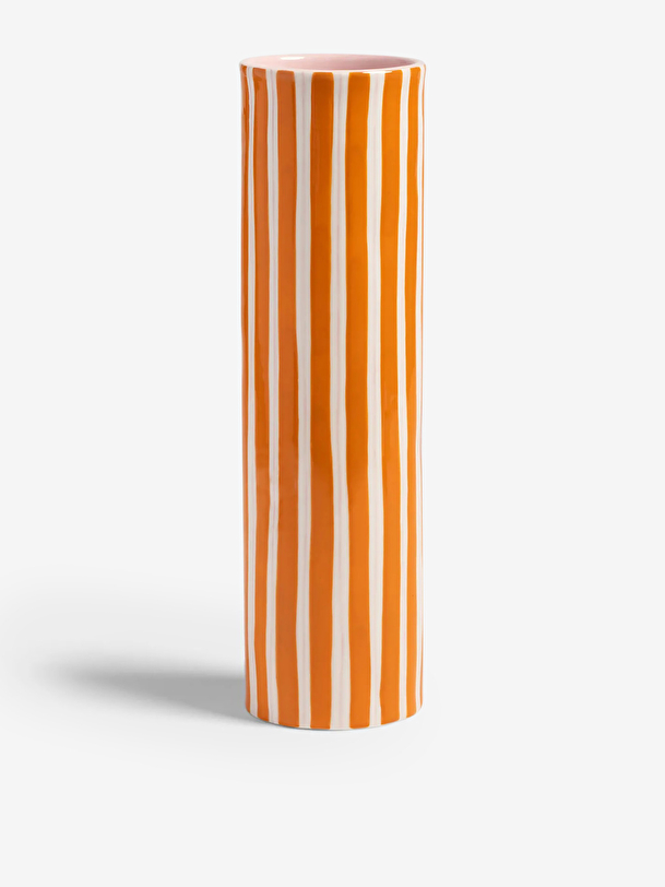 VASE RAYURES ORANGE - &KLEVERING Orange , Maison Bensimon